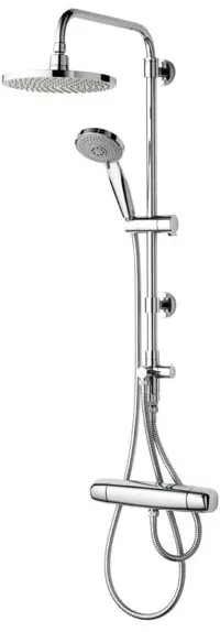 Saniscan New Waterfall Duschstangenset mit Decken- und Handbrause, Chrom