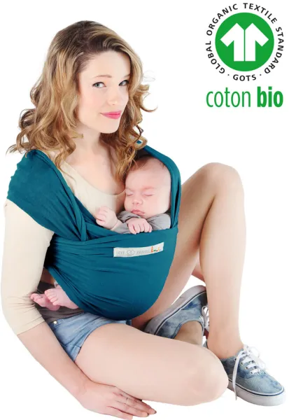 Basic ökologische Stretch-Tragetuch blau