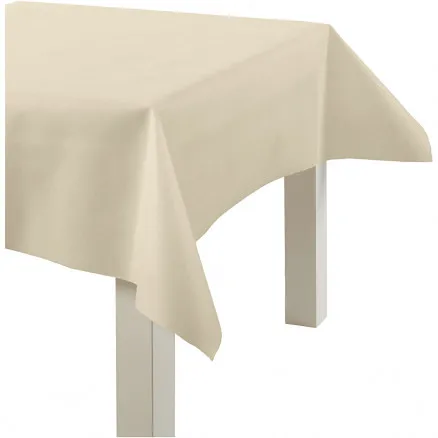 Tischdecke aus imitiertem Stoff, Creme, B: 125 cm, 70 g, 10 m/ 1 Rolle.