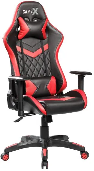 GameX GameX Lopez Kunstleder schwarz/rot 70x65x134cm