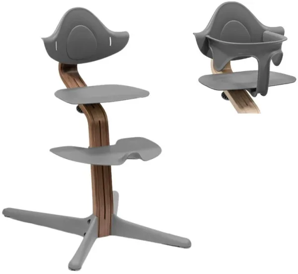Hochstuhl Eiche - walnut grey inkl. Babysitz