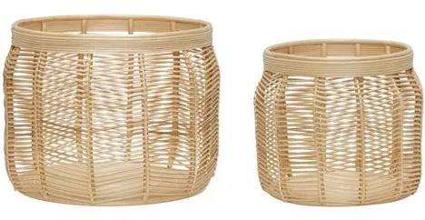 Hübsch Luna Körbe Natur Set aus 2