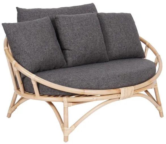 Muscat Lounge-Sofa 2 Pers. Dunkelgrau 127x102x70cm