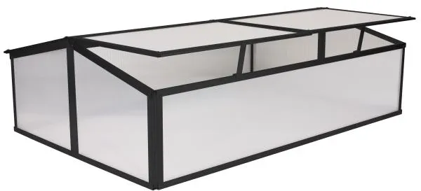 Mini-Gewächshaus schwarz 120x80x37cm