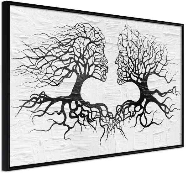 ARTGEIST Poster mit Rahmen - Like the Old Trees Schwarz mit Passepartout 60x40