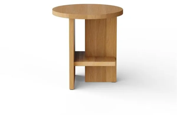 NINE Tee Beistelltisch Rund Eiche