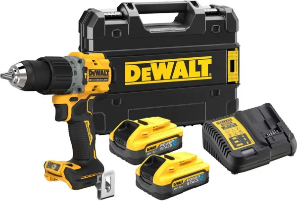 DeWalt 18V XR bürstenlose Schlagbohrmaschine - 2 x Powerstack 5Ah Akkus