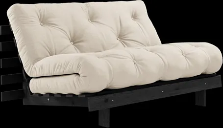 Karup Design Roots Schlafsofa m. Matratze 140x200 747 Beige/Schwarz Kiefernholz