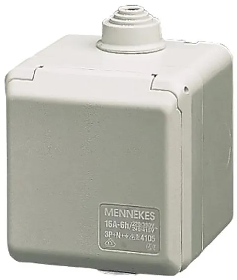 Mennekes CEE Wandsteckdose außen 3-polig 16A 230V IP44 6H 4102