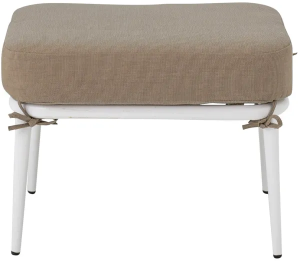 CREATIVE COLLECTION Cia Hocker mit Kissen - Seil und weißes Metall